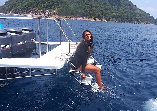 Die Tauchplatform der Blue Marlin