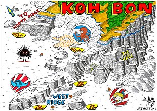 Tauchplatz-Illustration Koh Bon